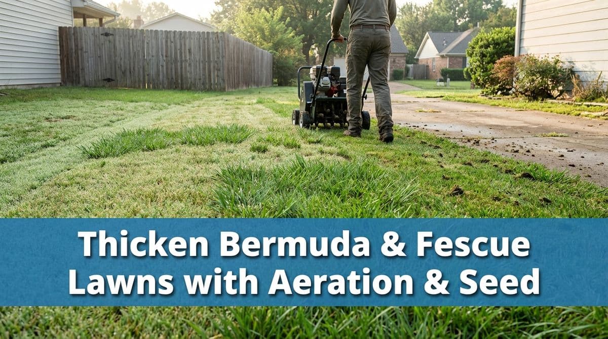 Thicken Bermuda & Fescue Lawns with Aeration & Seed image